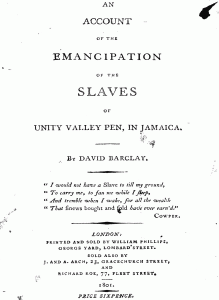 David Barclay’ 1801 Account of Emancipation